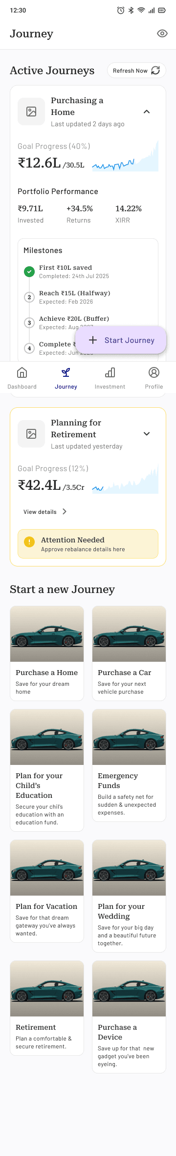 Active goal journeys