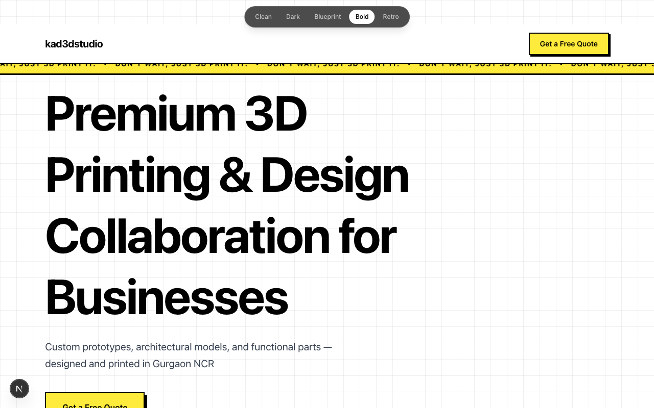 Bold theme — Neubrutalist