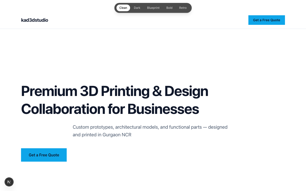 Clean theme — Swiss minimalism